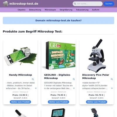 Screenshot mikroskop-test.de