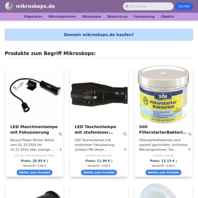 Screenshot mikroskops.de