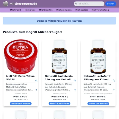 Screenshot milcherzeuger.de