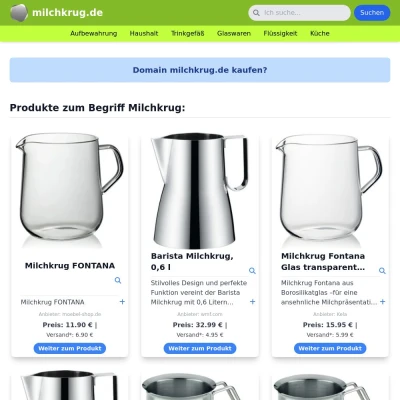 Screenshot milchkrug.de