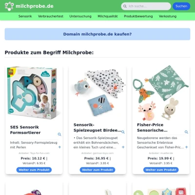 Screenshot milchprobe.de