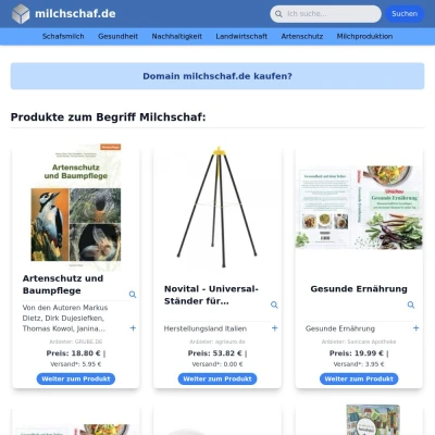Screenshot milchschaf.de