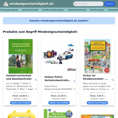 Screenshot mindestgeschwindigkeit.de