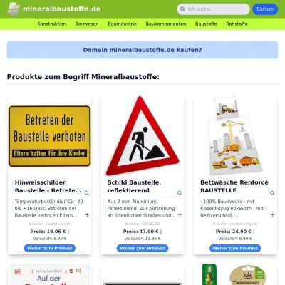 Screenshot mineralbaustoffe.de