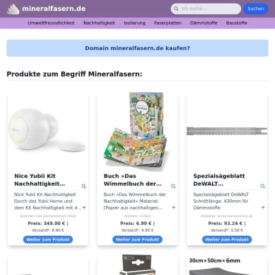 Screenshot mineralfasern.de