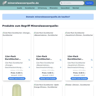 Screenshot mineralwasserquelle.de