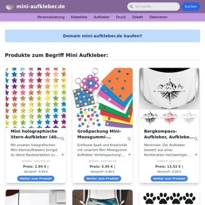 Screenshot mini-aufkleber.de