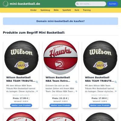 Screenshot mini-basketball.de