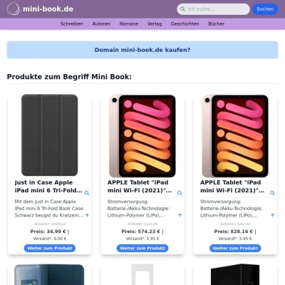 Screenshot mini-book.de