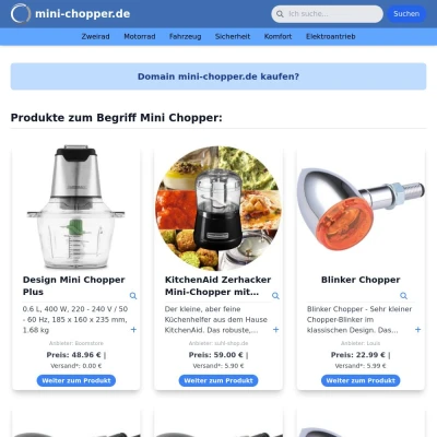 Screenshot mini-chopper.de