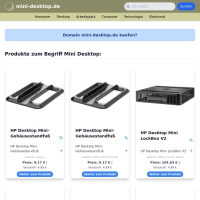 Screenshot mini-desktop.de