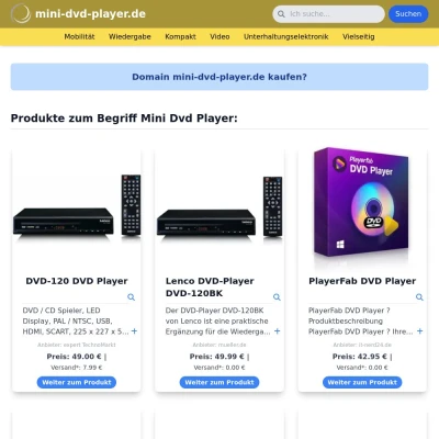 Screenshot mini-dvd-player.de