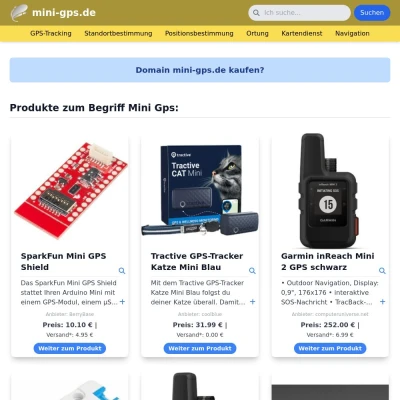 Screenshot mini-gps.de