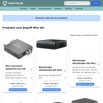 Screenshot mini-hd.de