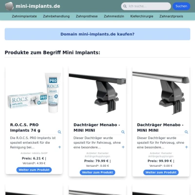 Screenshot mini-implants.de