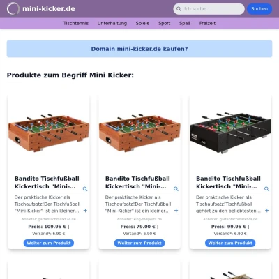 Screenshot mini-kicker.de