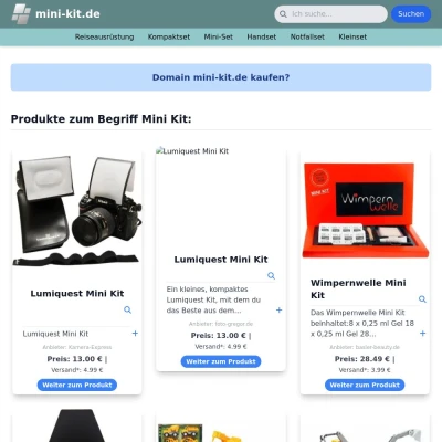 Screenshot mini-kit.de