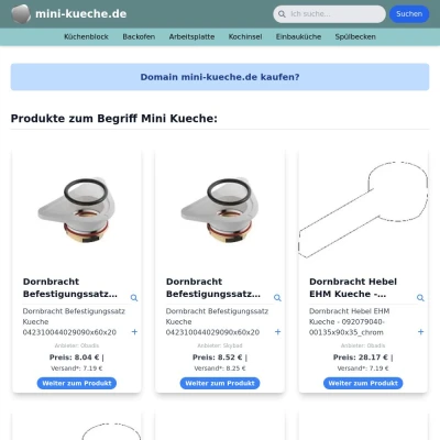Screenshot mini-kueche.de
