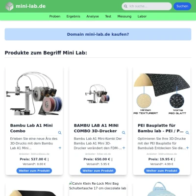 Screenshot mini-lab.de