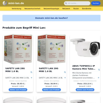 Screenshot mini-lan.de