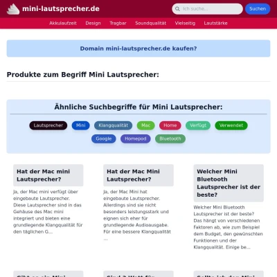 Screenshot mini-lautsprecher.de