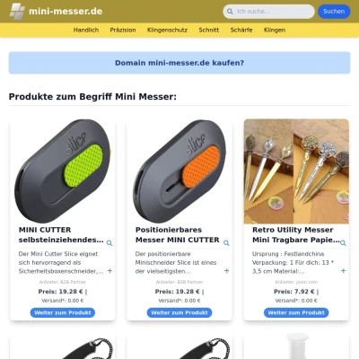 Screenshot mini-messer.de