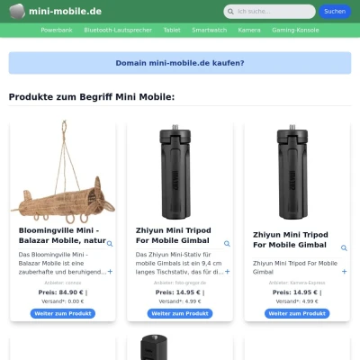 Screenshot mini-mobile.de