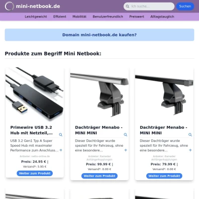 Screenshot mini-netbook.de