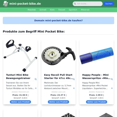 Screenshot mini-pocket-bike.de