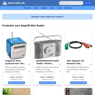 Screenshot mini-radio.de