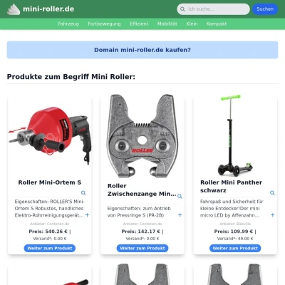 Screenshot mini-roller.de