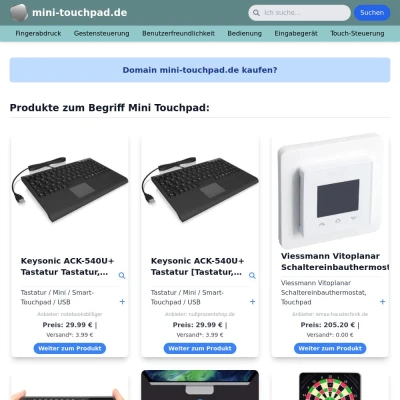 Screenshot mini-touchpad.de