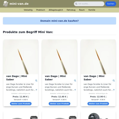 Screenshot mini-van.de