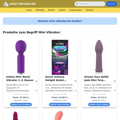 Screenshot mini-vibrator.de