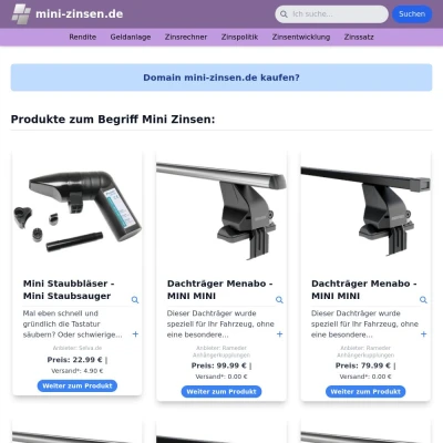 Screenshot mini-zinsen.de