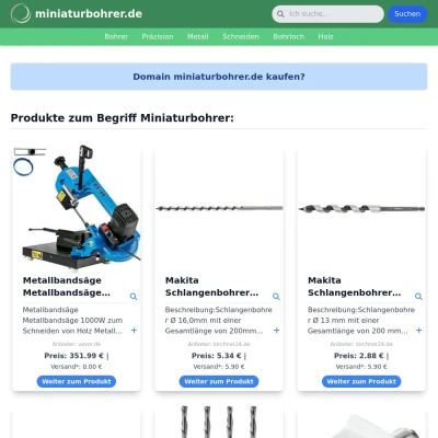 Screenshot miniaturbohrer.de