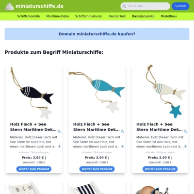 Screenshot miniaturschiffe.de