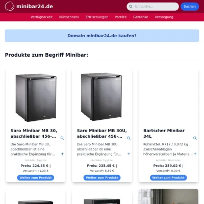 Screenshot minibar24.de