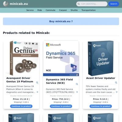 Screenshot minicab.eu