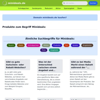 Screenshot minideals.de