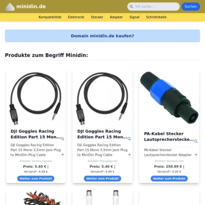 Screenshot minidin.de