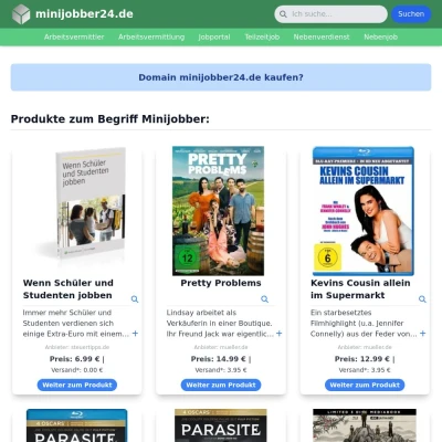 Screenshot minijobber24.de