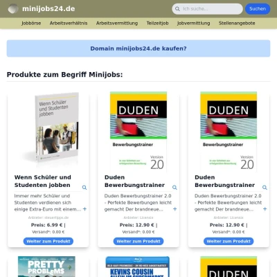 Screenshot minijobs24.de