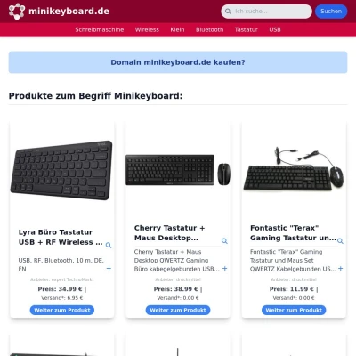 Screenshot minikeyboard.de