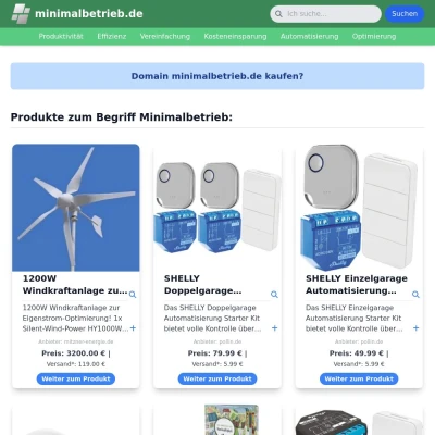 Screenshot minimalbetrieb.de