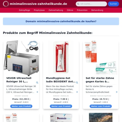 Screenshot minimalinvasive-zahnheilkunde.de