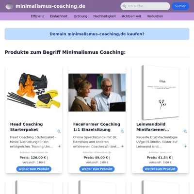 Screenshot minimalismus-coaching.de