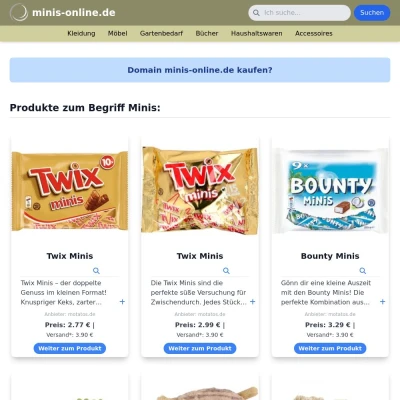Screenshot minis-online.de