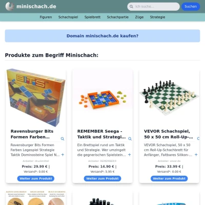 Screenshot minischach.de