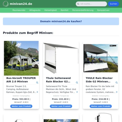 Screenshot minivan24.de